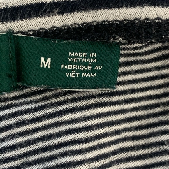 Lauren Ralph Lauren Black & White Striped Top | M - Picture 5 of 5